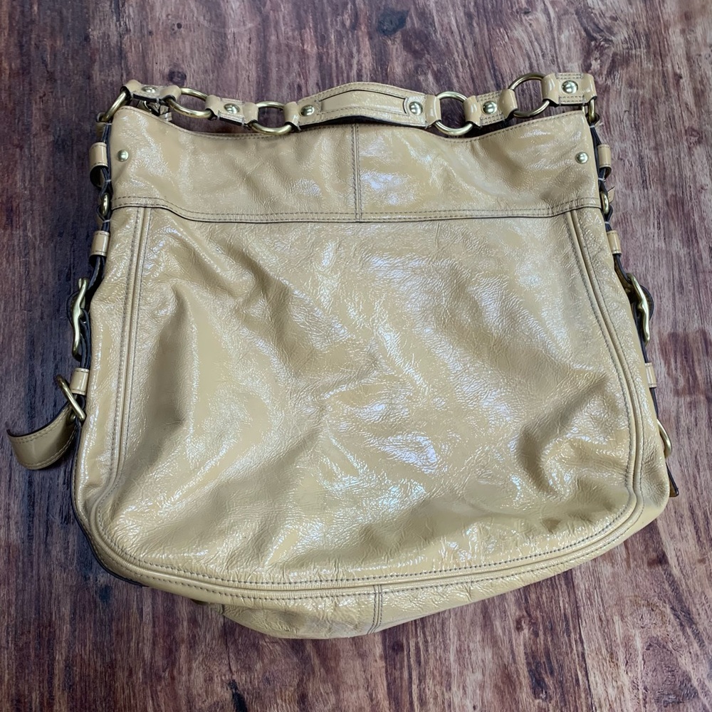 Coach Tan Patent Leather Hobo - Picture 2 of 13